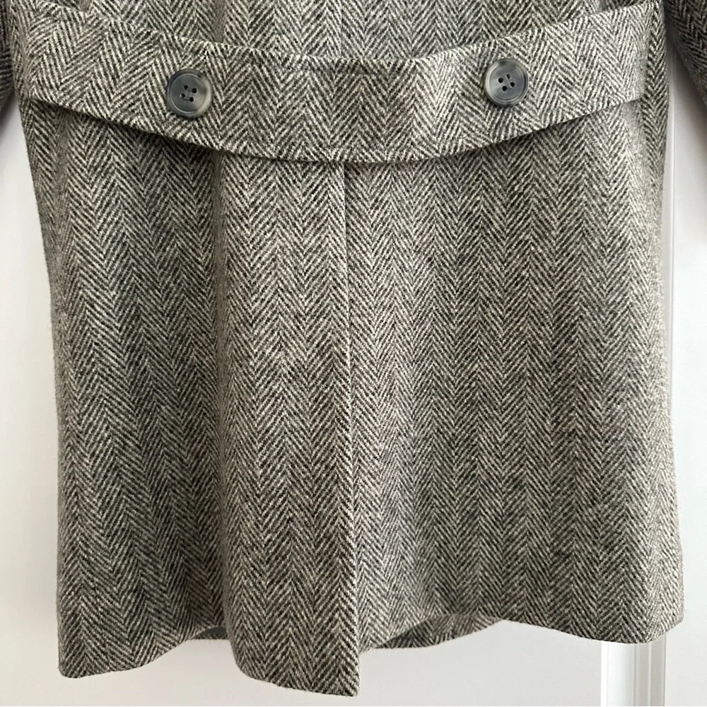 Girls Vintage Imp Originals Wool Tweed Double Breasted Pea Coat - Velvet / Fall